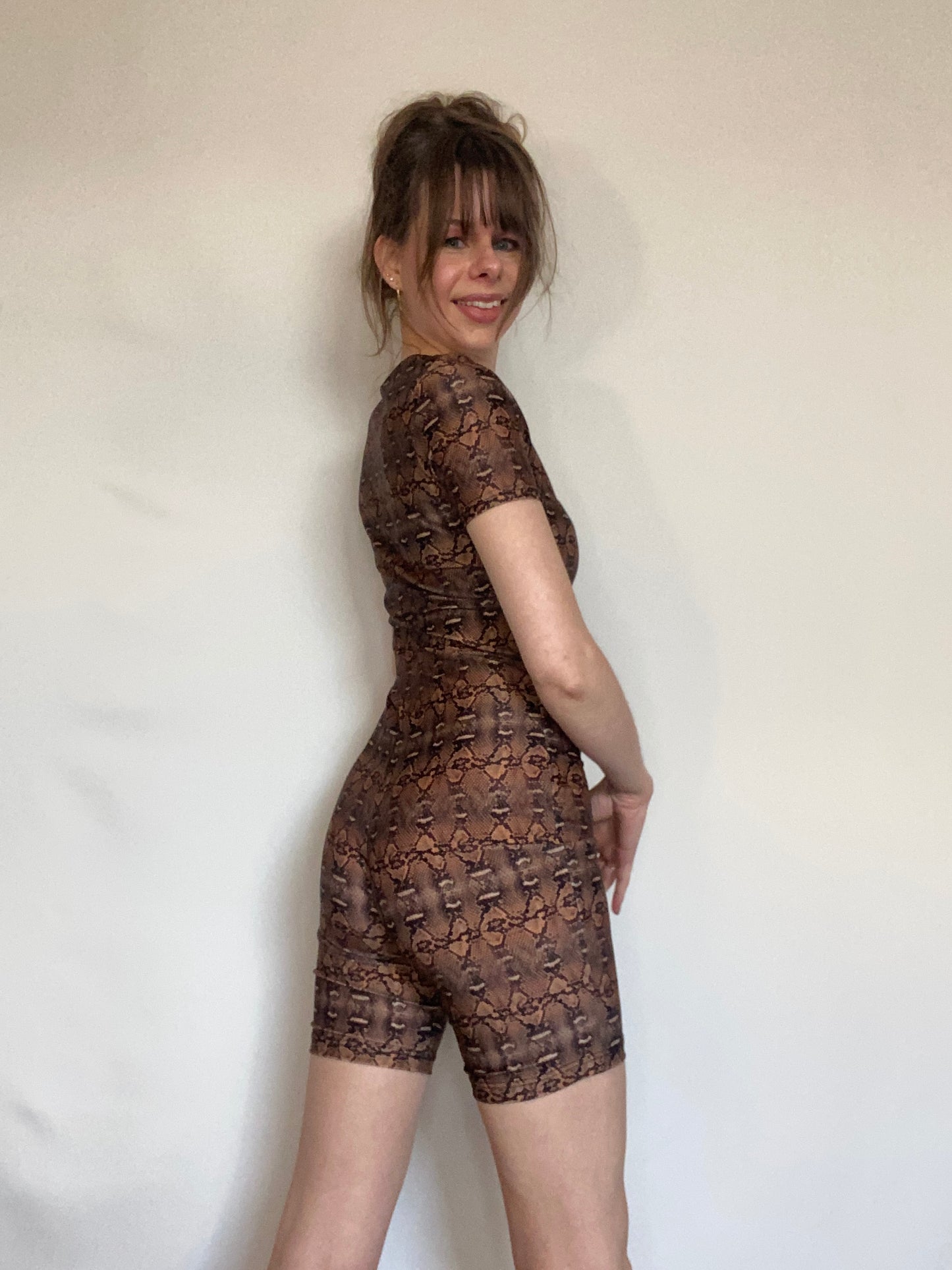 Jumpsuit snake print