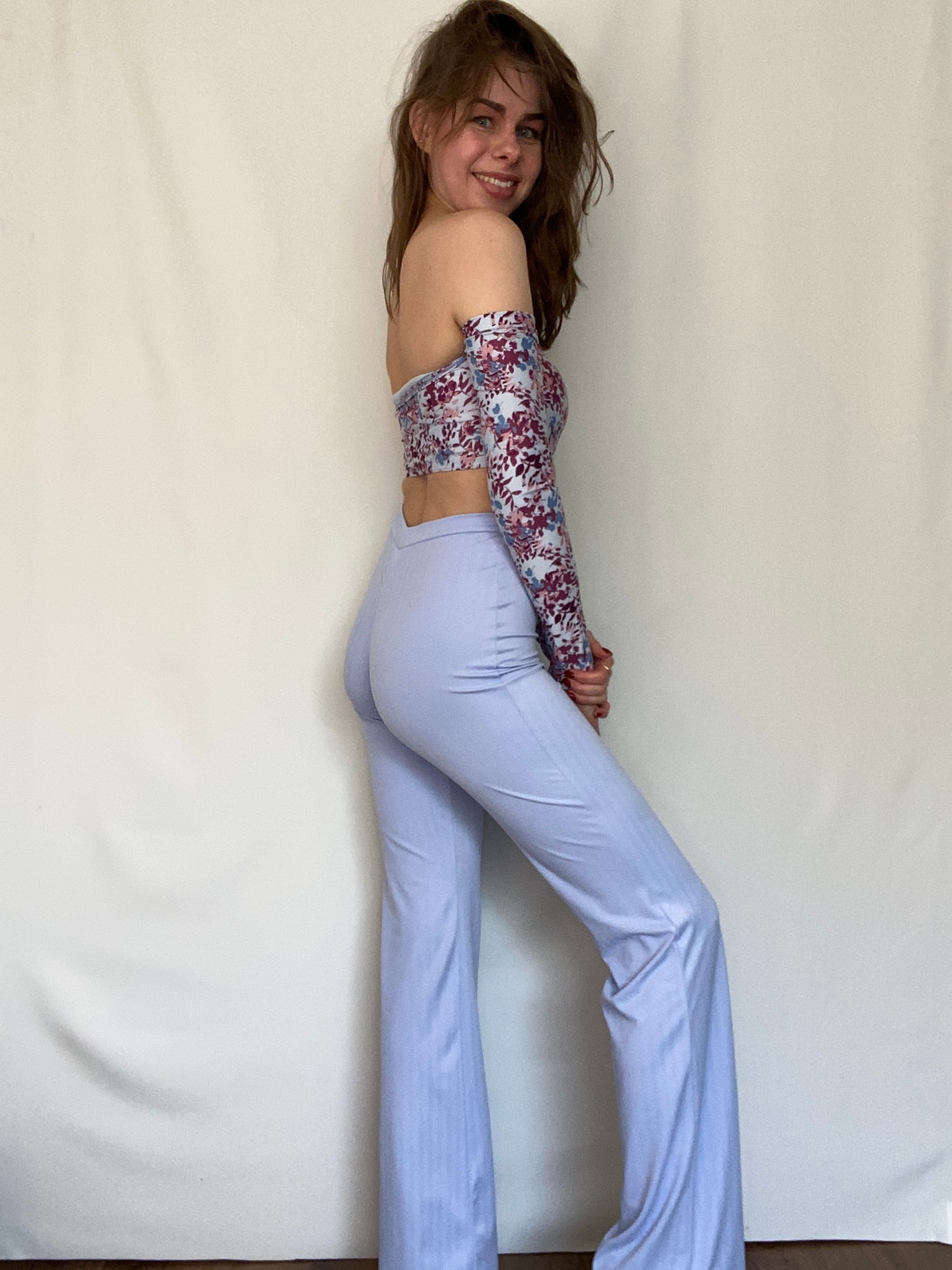 Legging wide leg baby blue