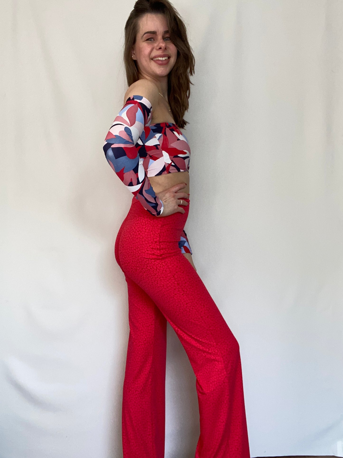 Bandeau top with sleeves