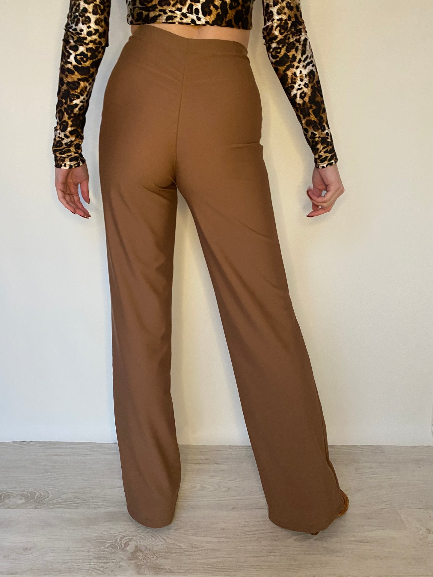 Legging wide leg brown