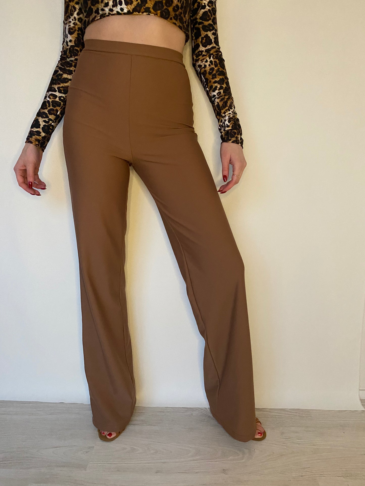 Legging wide leg brown