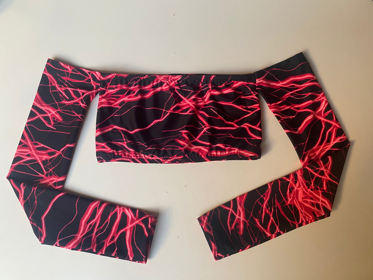Long sleeve bandeau top