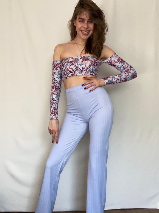 Legging wide leg baby blue